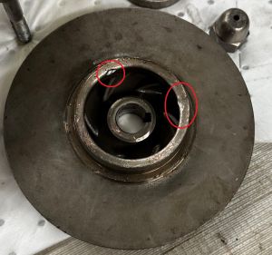 Kavitationsschäden an Pumpen